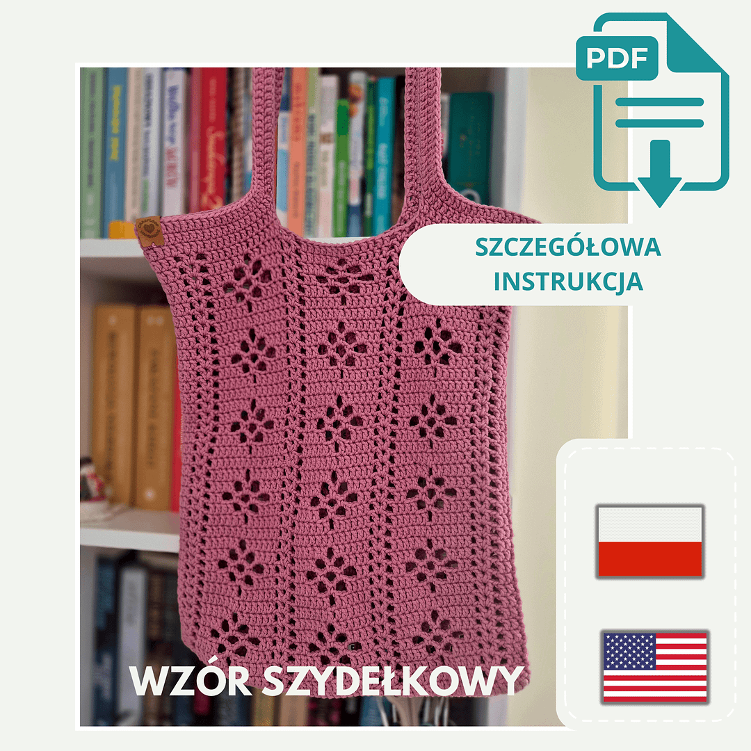 Wzór szydełkowy PDF Torebka Shoperka - obrazek 2