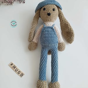królik robiony ręcznie na szydełku, maskotka miś amigurumi