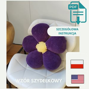 Wzór szydełkowy PDF Poduszka kwiatuszek
