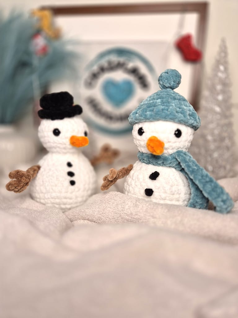 bałwanek na szydełku